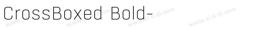 CrossBoxed Bold字体转换